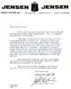 Official letter from Jensen