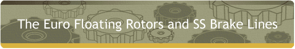 The Euro Floating Rotors and SS Brake Lines